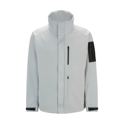 HUGO BOSS SS24 Colorblock Waterproof Loose Jacket Men Light Gray 50508583-052