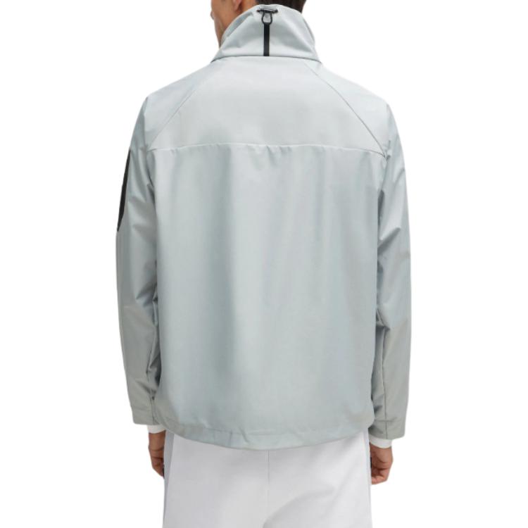 HUGO BOSS SS24 Colorblock Waterproof Loose Jacket Men Light Gray 50508583-052 圖 4