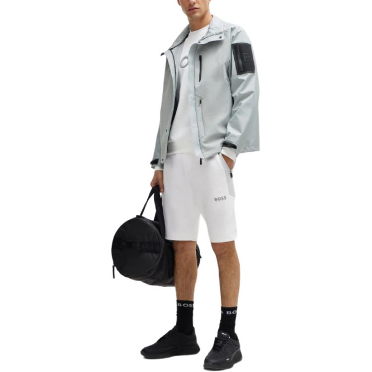 HUGO BOSS SS24 Colorblock Waterproof Loose Jacket Men Light Gray 50508583-052 圖 6