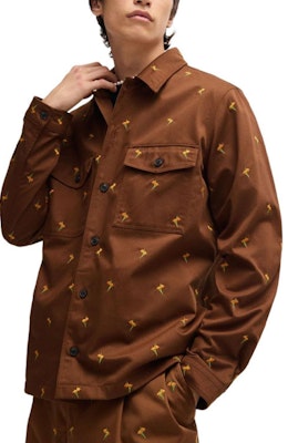 HUGO BOSS SS24 棕色花卉刺繡寬鬆版長袖襯衫 50520089-212 Shop HUGO BOSS SS24 棕色花卉刺繡寬鬆版長袖襯衫 50520089-212