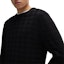 Details for HUGO BOSS SS24 千鳥格紋男士寬鬆針織圓領毛衣 黑色 50516620-001