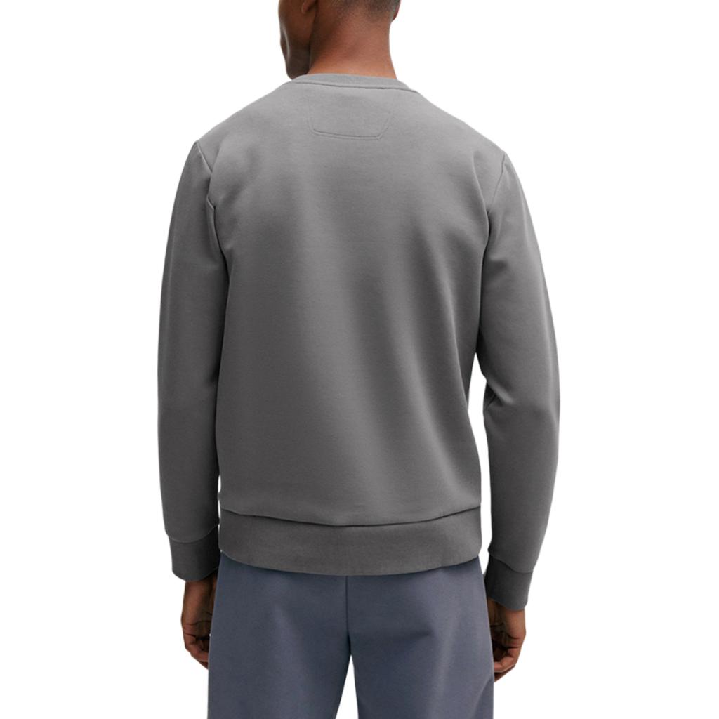 HUGO BOSS SS24 Letter Print Crewneck Long Sleeve Sweatshirt Grey Mens 50504887-036 圖 5