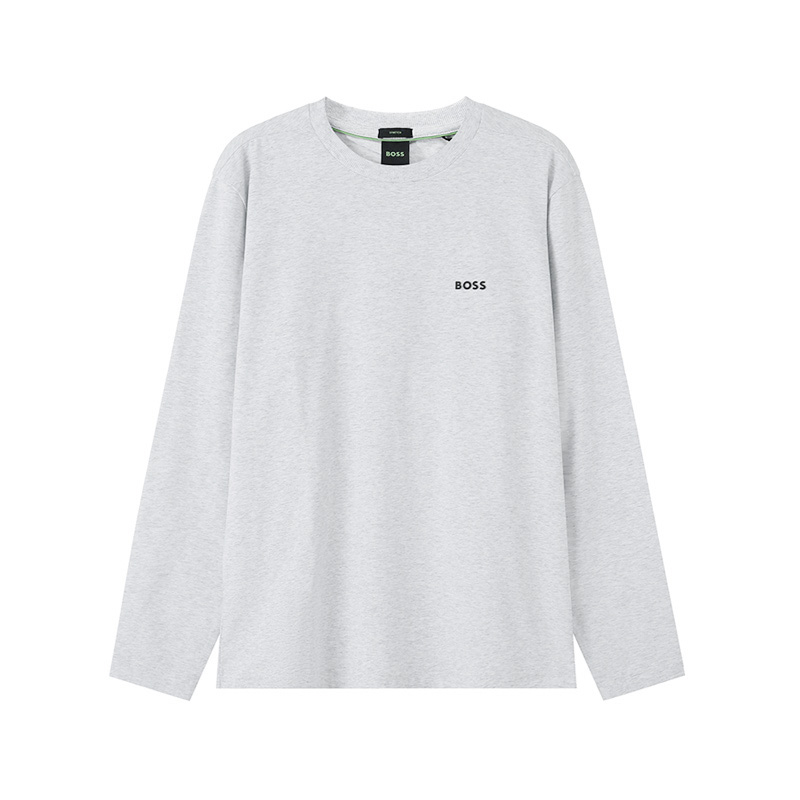 HUGO BOSS SS24 Logo Graphic Crewneck Sweatshirt Men’s Light Grey 50506365-057