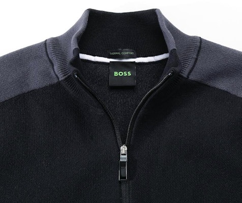 HUGO BOSS SS24 Logo提花長袖針織毛衣 黑色 50493768-001 Shop HUGO BOSS SS24 Logo提花長袖針織毛衣 黑色 50493768-001