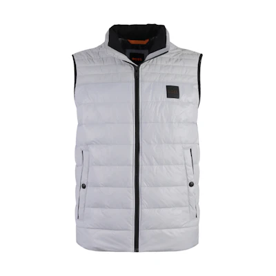 HUGO BOSS SS24 Logo Padded Vest Light Gray. 50496725-050