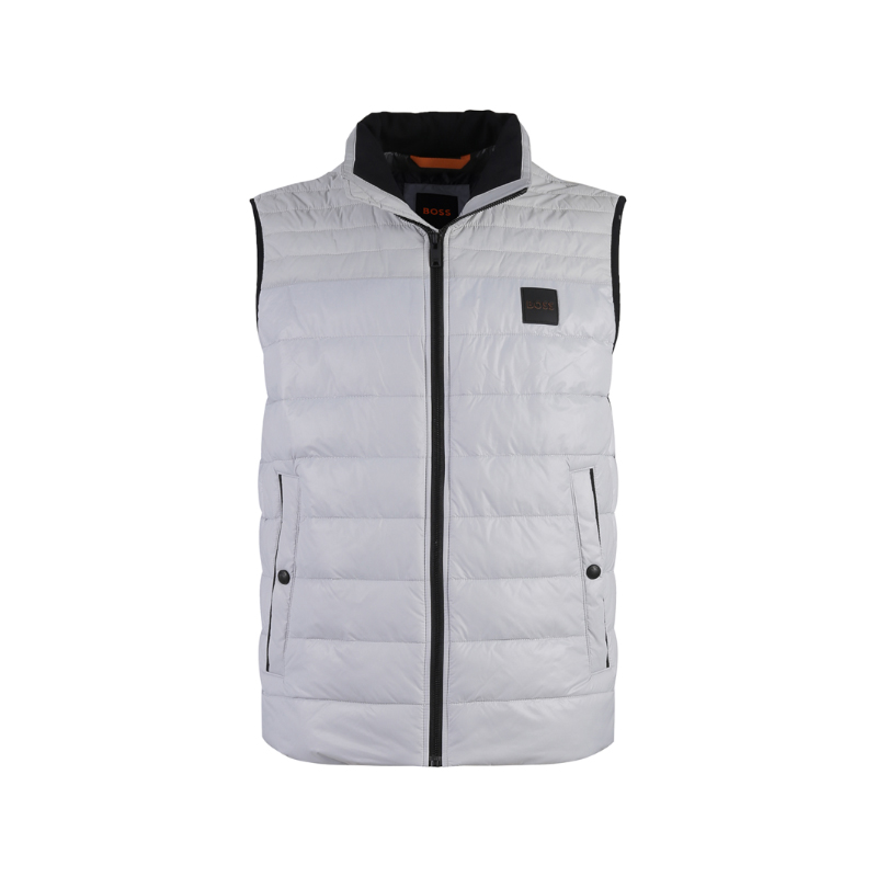 Order 雨果博斯 SS24 徽标灰色轻便夹克马甲. 50496725-050