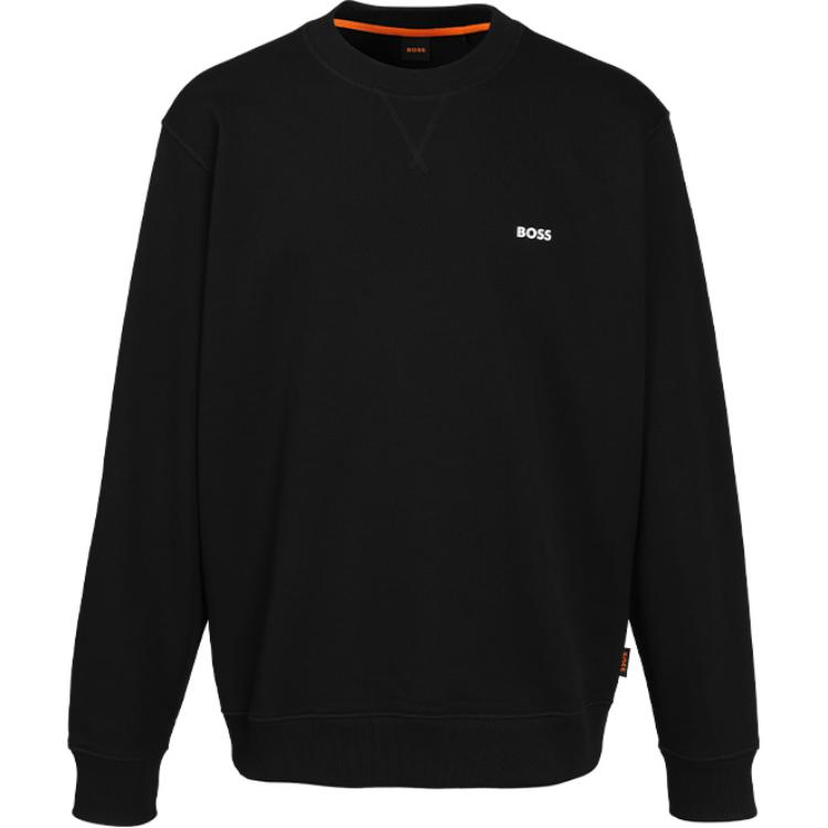 HUGO BOSS SS24 Logo Print Crewneck Sweatshirt Black 50499505-001