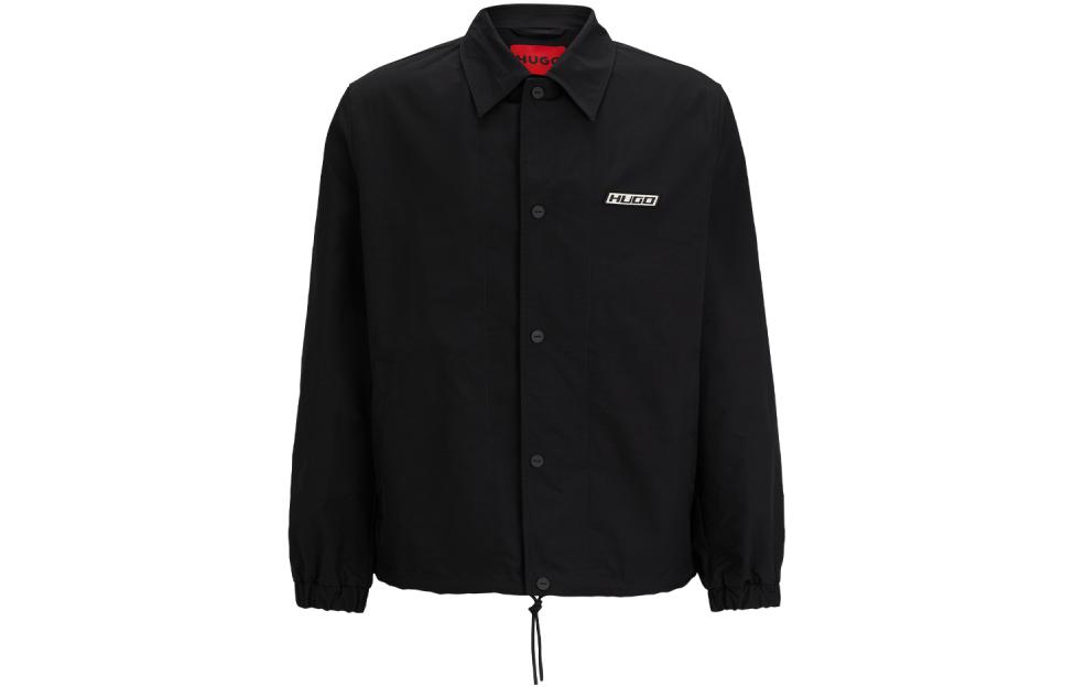 HUGO BOSS SS24 Logo Print Single-Breasted Jacket Black 50505059-001