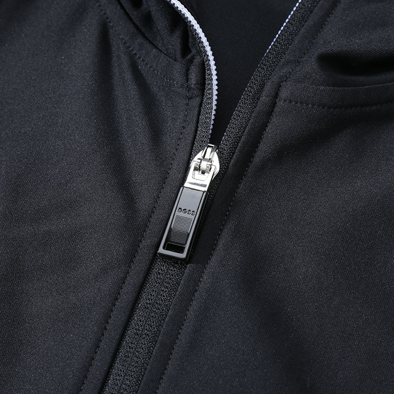 Details for HUGO BOSS SS24 Logo Cetak Zip Hoodie Hitam Baju Lengan Panjang 50504552-001