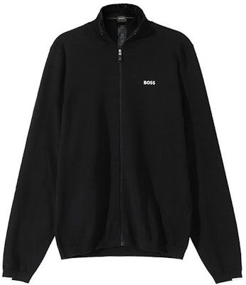 HUGO BOSS SS24 Logo Print Zipper Knit Long Sleeve Sweater Men Black 50498540-001 Buy HUGO BOSS SS24 Logo Print Zipper Knit Long Sleeve Sweater Men Black 50498540-001