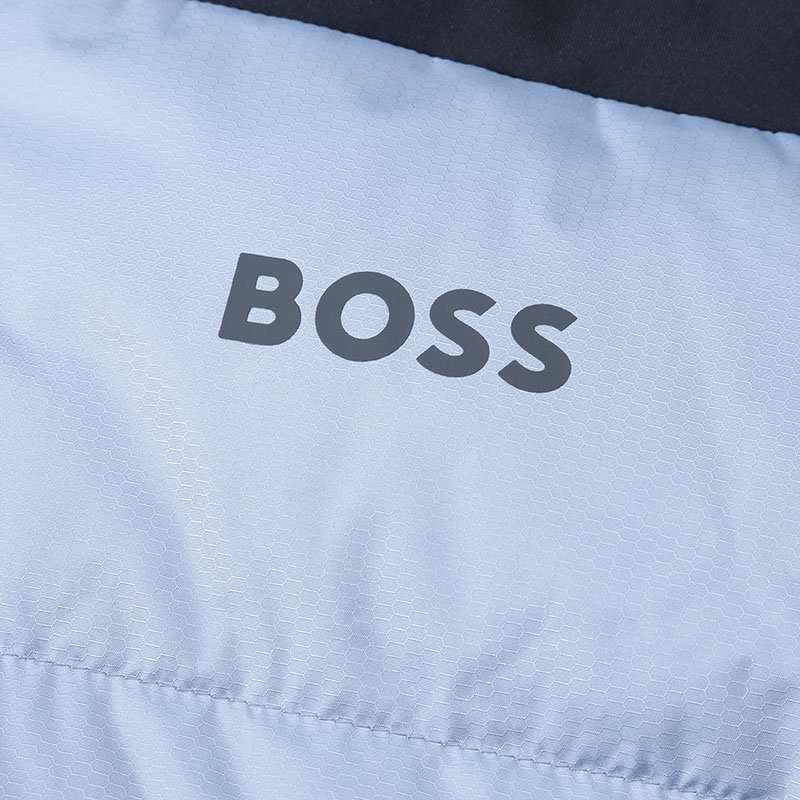 HUGO BOSS SS24 Logo Printed Hooded Sleeveless Down Jacket Navy . 50497645-498 圖 4