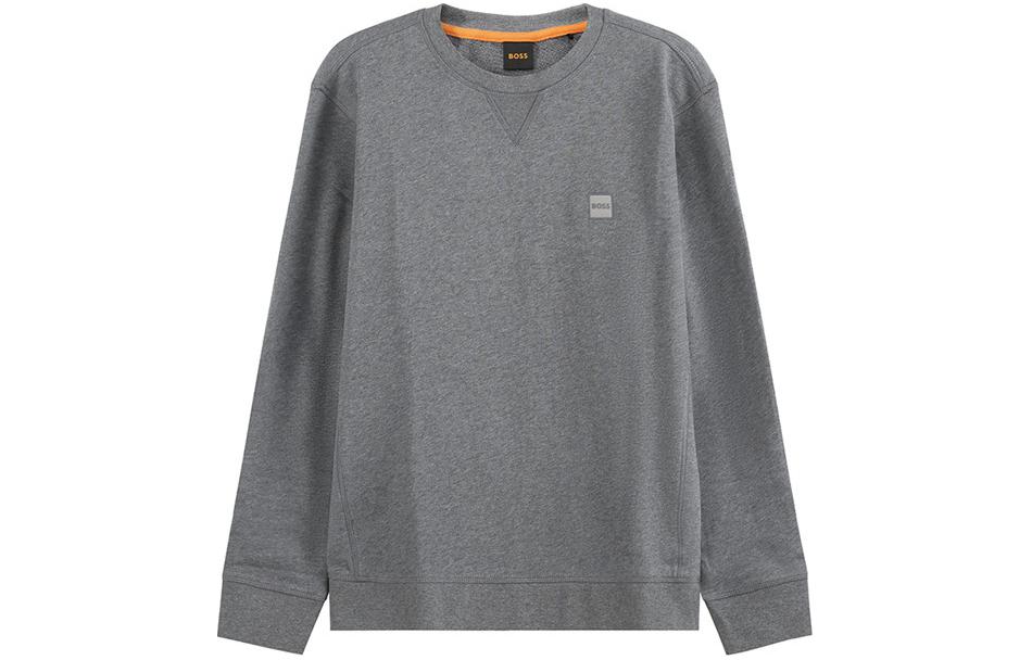 Order HUGO BOSS SS24 橘標灰色圓領休閒衫 時尚款 50509323-051