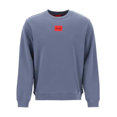 HUGO BOSS SS24 Oversized Crewneck Sweatshirt Light Blue 50447964-462