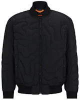 HUGO BOSS SS24 Quilted Waterproof Jacket for Men - Black. 50518307-001 HUGO BOSS SS24 Quilted Waterproof Jacket for Men - Black. 50518307-001