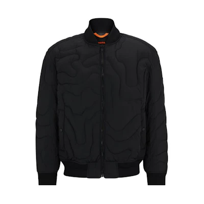 HUGO BOSS SS24 Quilted Waterproof Jacket for Men - Black. 50518307-001