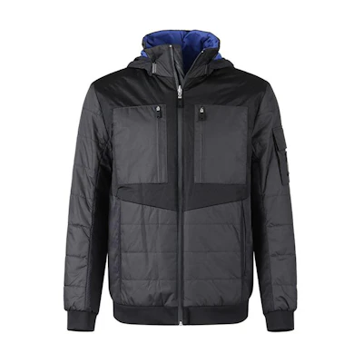 HUGO BOSS SS24 Reversible Quilted Zip Hoodie Jacket Black Men 50491890-001