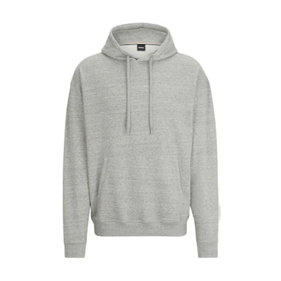 HUGO BOSS SS24 Solid Color Hoodie with Drawstring Grey 50511069-035