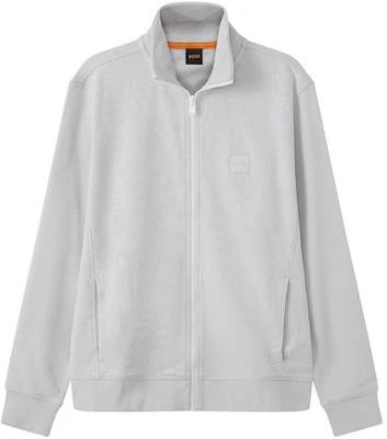 HUGO BOSS SS24 Jaket Zip-Up Longgar Lelaki Logo Patch Kelabu Putih 50468428-057 Buy HUGO BOSS SS24 Jaket Zip-Up Longgar Lelaki Logo Patch Kelabu Putih 50468428-057