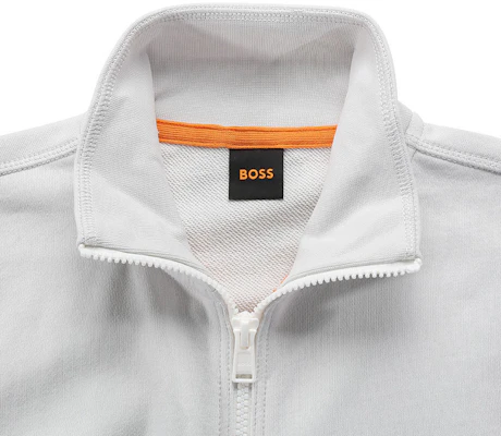 HUGO BOSS SS24 Jaket Zip-Up Longgar Lelaki Logo Patch Kelabu Putih 50468428-057 Shop HUGO BOSS SS24 Jaket Zip-Up Longgar Lelaki Logo Patch Kelabu Putih 50468428-057