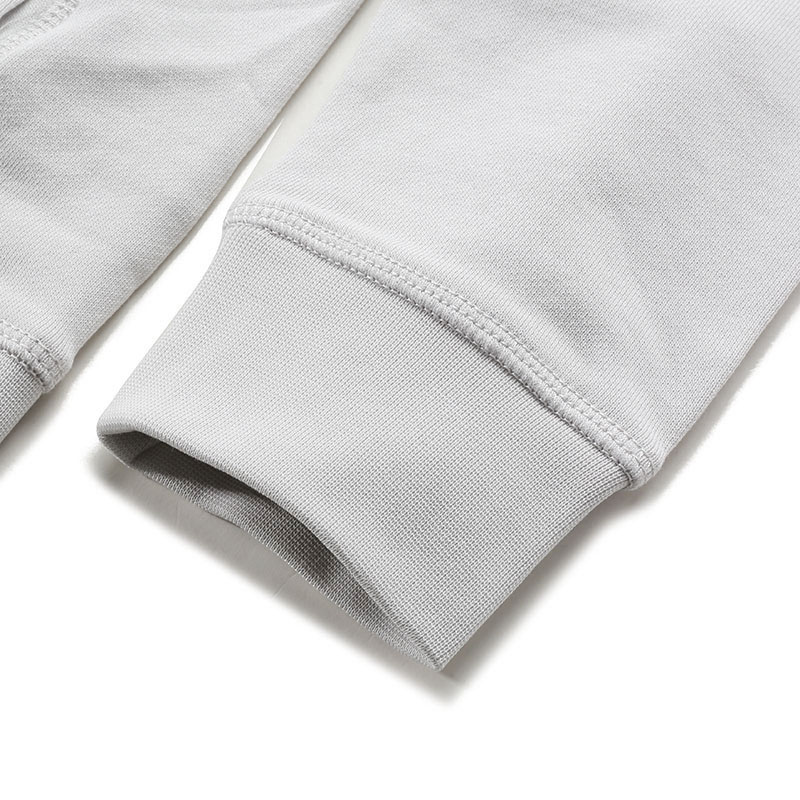 Details for HUGO BOSS SS24 Jaket Zip-Up Longgar Lelaki Logo Patch Kelabu Putih 50468428-057