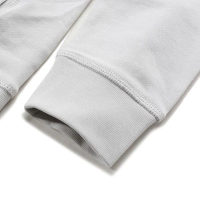 HUGO BOSS SS24 Jaket Zip-Up Longgar Lelaki Logo Patch Kelabu Putih 50468428-057 Details for HUGO BOSS SS24 Jaket Zip-Up Longgar Lelaki Logo Patch Kelabu Putih 50468428-057