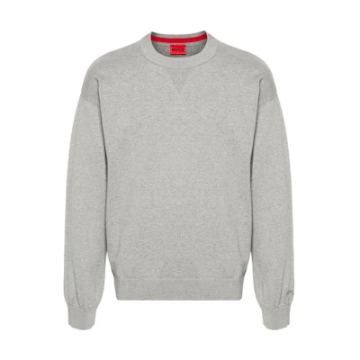 HUGO BOSS SS24 Solid Loose Fit Crewneck Sweatshirt - Ash Gray 50486860-039