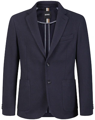 HUGO BOSS SS24 Blazer Navy Lengan Panjang Single-Breasted. 50510343-404 Order HUGO BOSS SS24 Blazer Navy Lengan Panjang Single-Breasted. 50510343-404