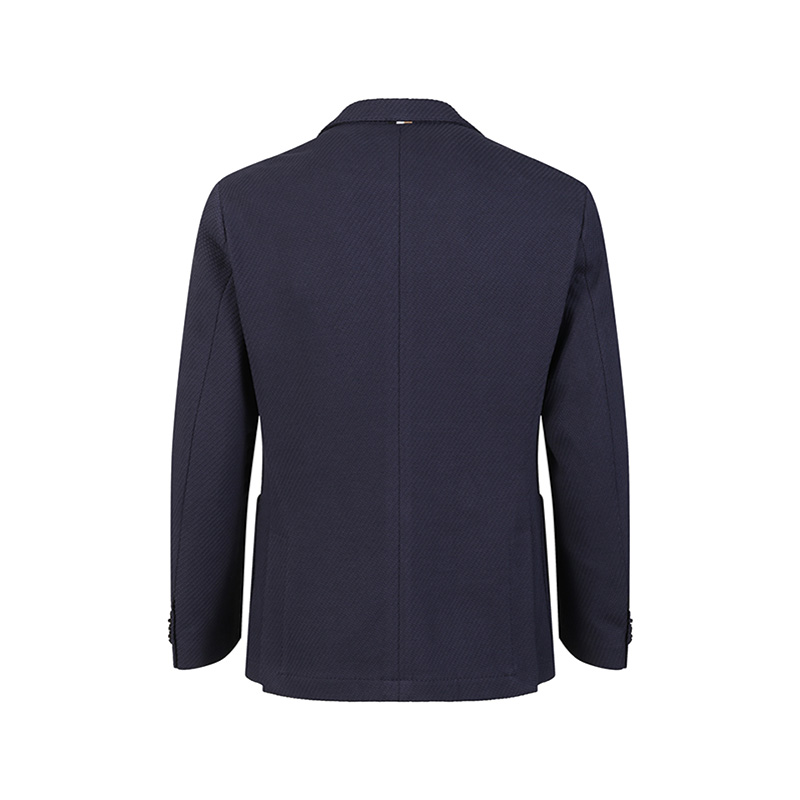 HUGO BOSS SS24 Solid Navy Single-Breasted Long-Sleeve  Blazer. 50510343-404 圖 3