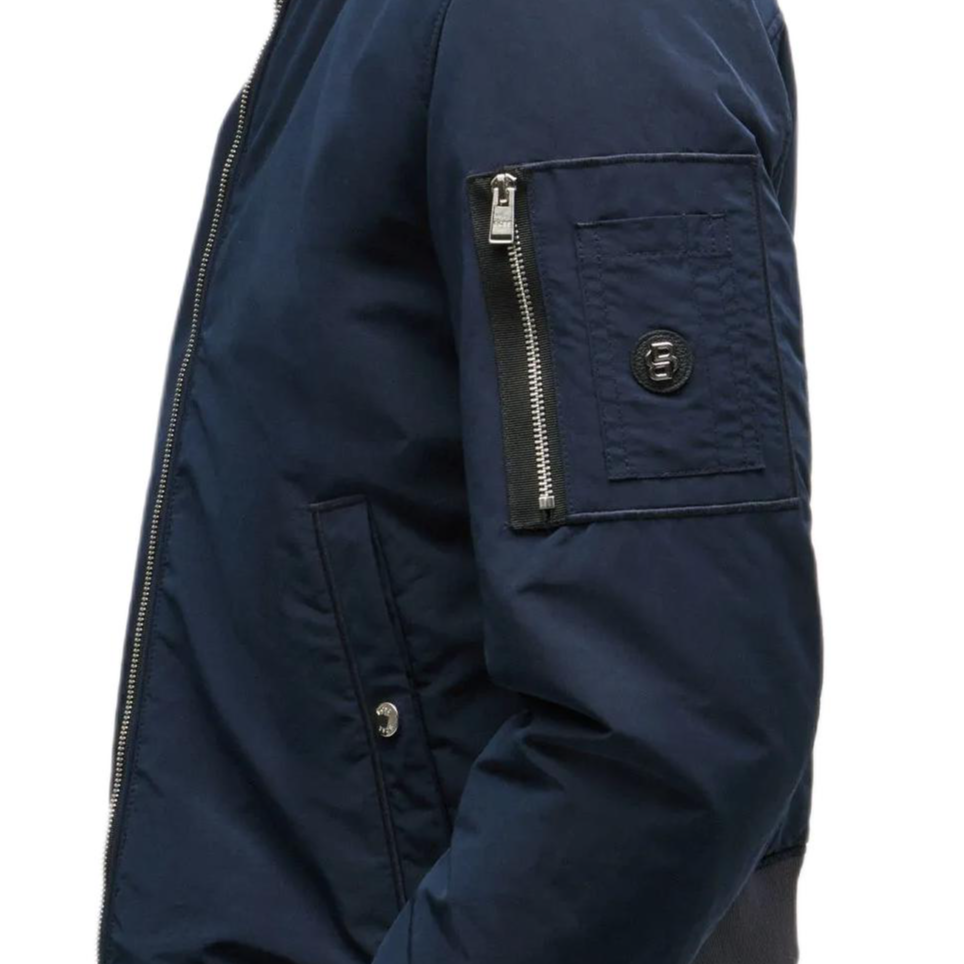 HUGO BOSS SS24 Solid Stand Collar Zip-Up Jacket Men’s Navy Blue. 50519981-404 圖 7