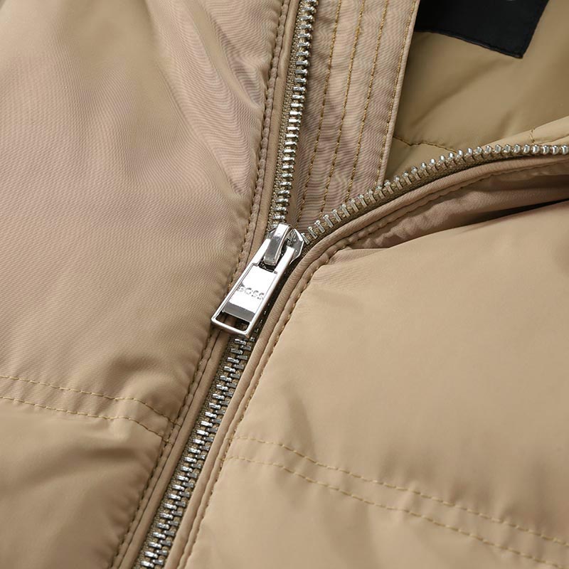 HUGO BOSS SS24 Spliced Hooded Zip-Up Down Jacket  - Ochre. 50499800-260 圖 5