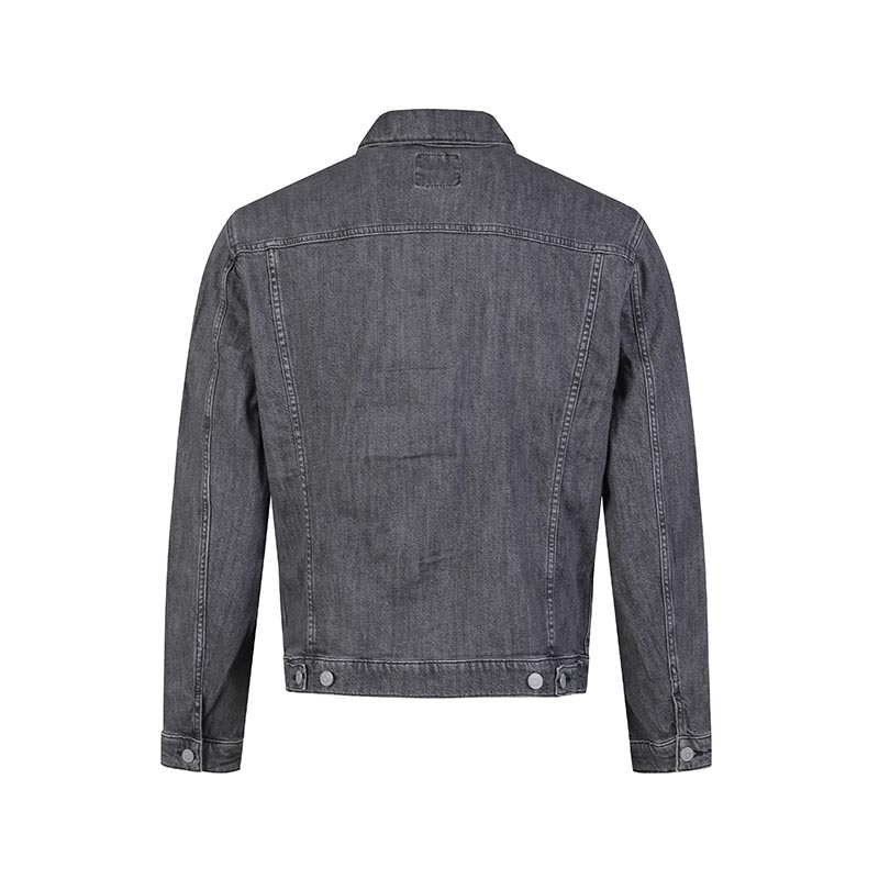HUGO BOSS SS24 Washed Single-Breasted Collared Denim Jacket Men’s Dark Grey 50509440-029 圖 3