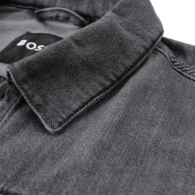 HUGO BOSS SS24 Washed Single-Breasted Collared Denim Jacket Men’s Dark Grey 50509440-029 圖 6