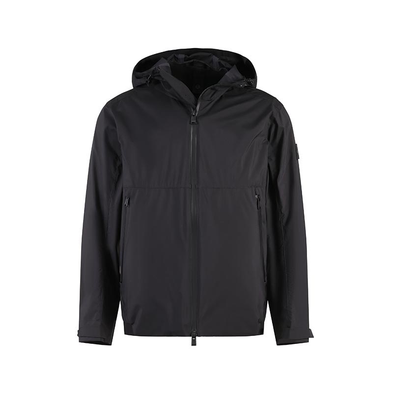 HUGO BOSS SS24 Waterproof Hooded Detachable Vest Jacket Black 50493647-001