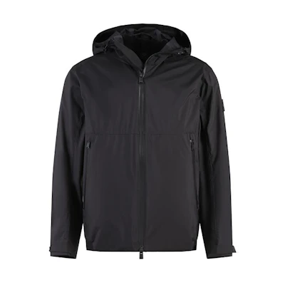 HUGO BOSS SS24 Waterproof Hooded Detachable Vest Jacket Black 50493647-001