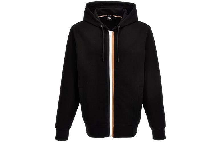 HUGO BOSS Striped Hooded Long-Sleeve Jacket 50494590-001