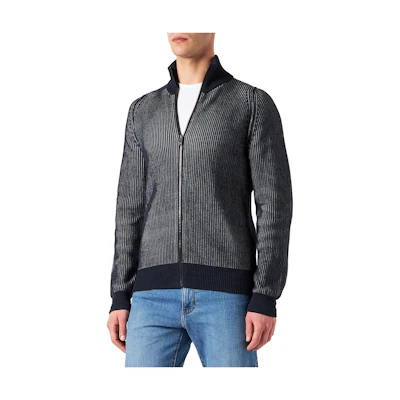 HUGO BOSS Striped Logo Long-Sleeve Jacket Men’s - Dark Blue 5046461360-404