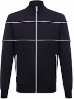 Order HUGO BOSS 男士條紋高領長袖拉鏈夾克 海軍藍 50505520-404