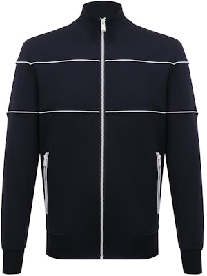 HUGO BOSS Striped Zip-Up High Collar Long Sleeve Jacket Navy Blue for Men 50505520-404 Order HUGO BOSS Striped Zip-Up High Collar Long Sleeve Jacket Navy Blue for Men 50505520-404