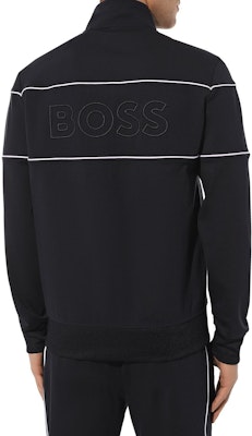 HUGO BOSS Striped Zip-Up High Collar Long Sleeve Jacket Navy Blue for Men 50505520-404 Shop HUGO BOSS Striped Zip-Up High Collar Long Sleeve Jacket Navy Blue for Men 50505520-404