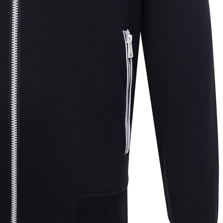 Cheap HUGO BOSS Striped Zip-Up High Collar Long Sleeve Jacket Navy Blue for Men 50505520-404