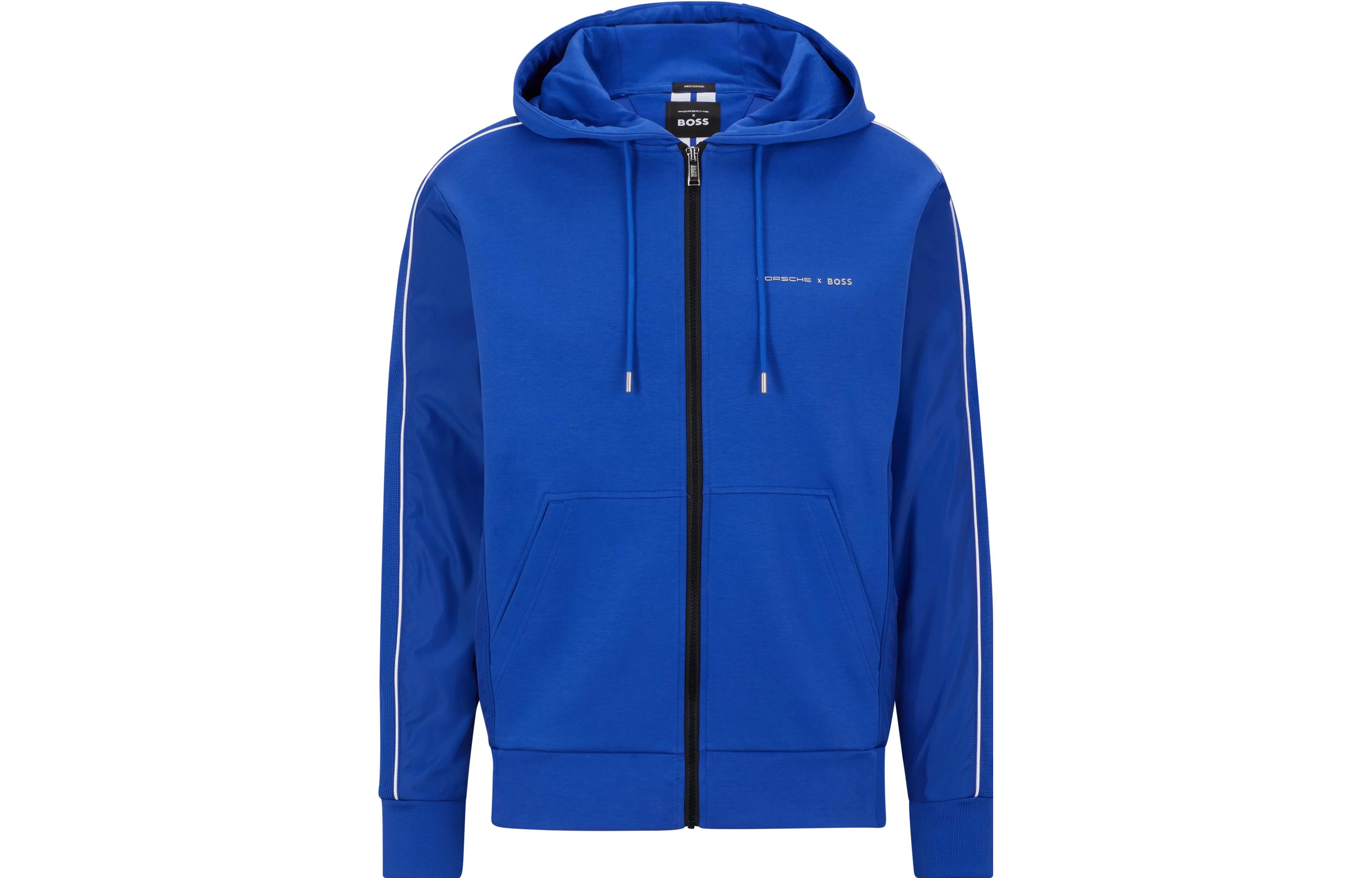 HUGO BOSS Trim Detail Zip Sweatshirt - Dodger Blue 50486248-433