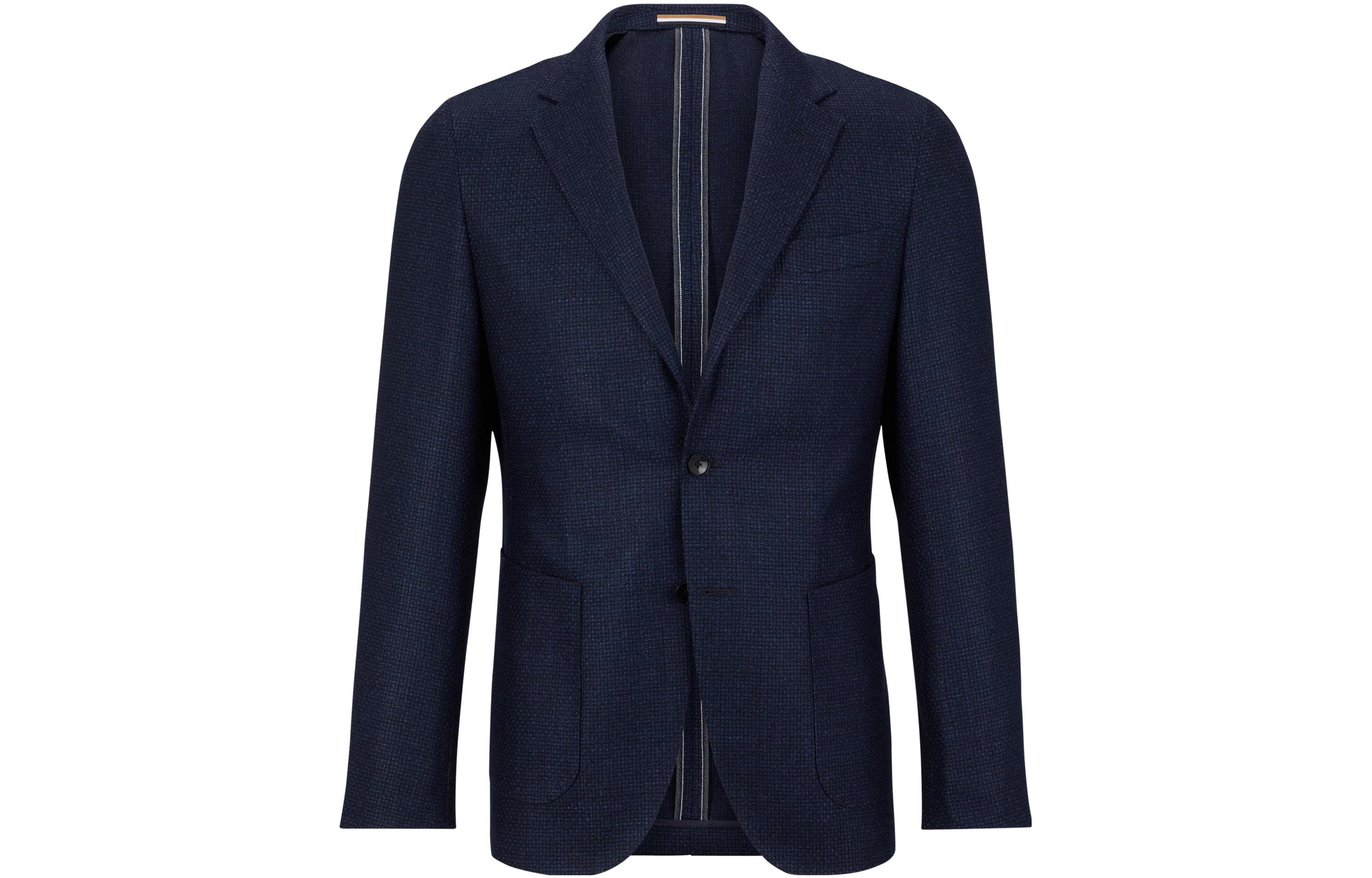 HUGO BOSS V-Neck Solid Long Sleeve Jacket 50486985-404