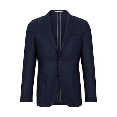 HUGO BOSS V-Neck Solid Long Sleeve Jacket 50486985-404