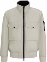 HUGO BOSS Water-Repellent Bomber Jacket with Detachable Sleeves - Off-White 50505461-271 HUGO BOSS Water-Repellent Bomber Jacket with Detachable Sleeves - Off-White 50505461-271