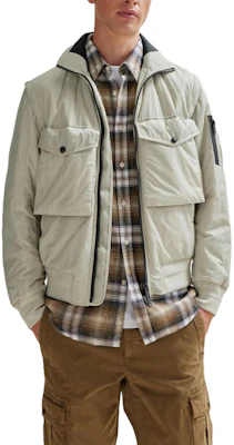 HUGO BOSS Jaket Bomber Tahan Air dengan Lengan Lepas Pasang - Off-White 50505461-271 Shop HUGO BOSS Jaket Bomber Tahan Air dengan Lengan Lepas Pasang - Off-White 50505461-271