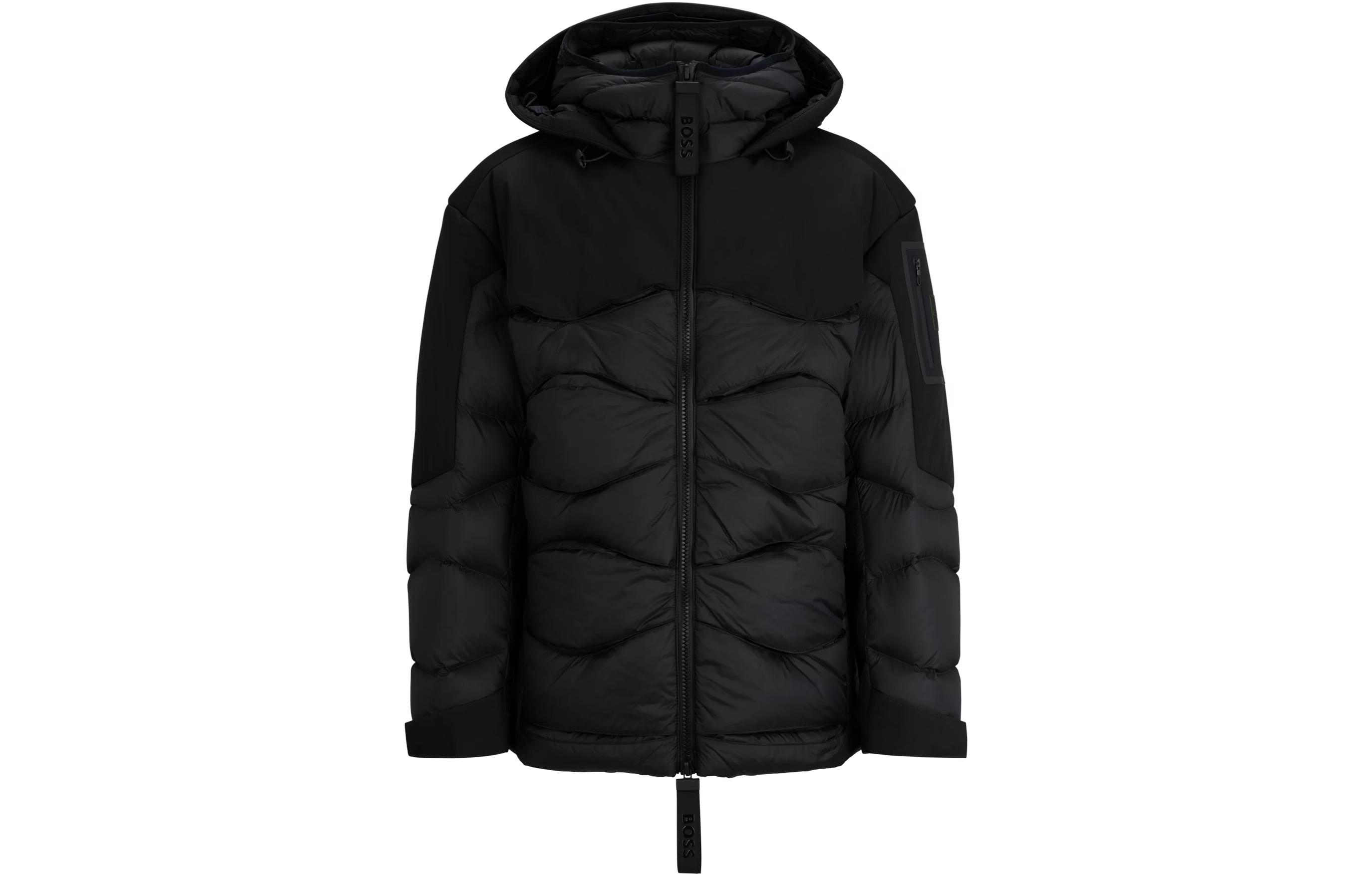 HUGO BOSS Water-Repellent Double Hood Jacket - Black Casual Outerwear 50497581-001