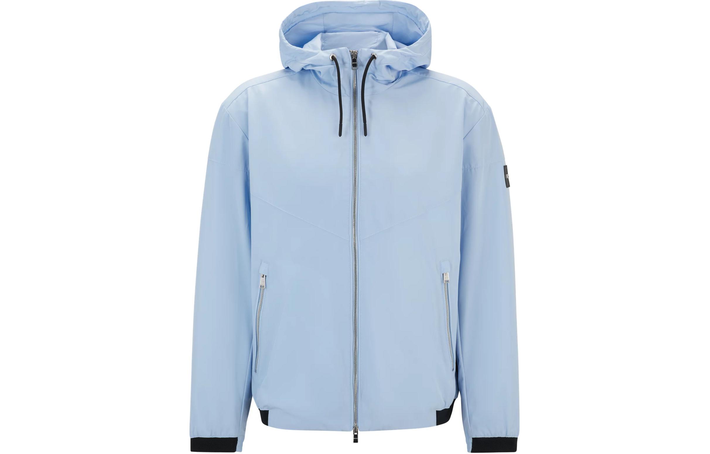 HUGO BOSS Water-Repellent Hooded Jacket in Regular Fit - Blue 50511715-450