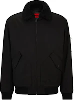 HUGO BOSS Water-Repellent Padded Bomber Jacket with Teddy Collar - Black Coat 50496220-001 HUGO BOSS Water-Repellent Padded Bomber Jacket with Teddy Collar - Black Coat 50496220-001