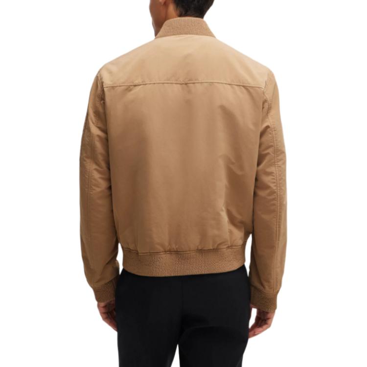 HUGO BOSS Water-Repellent Regular Fit Brown Full-Zip Jacket for Men. 50519981-282 圖 5