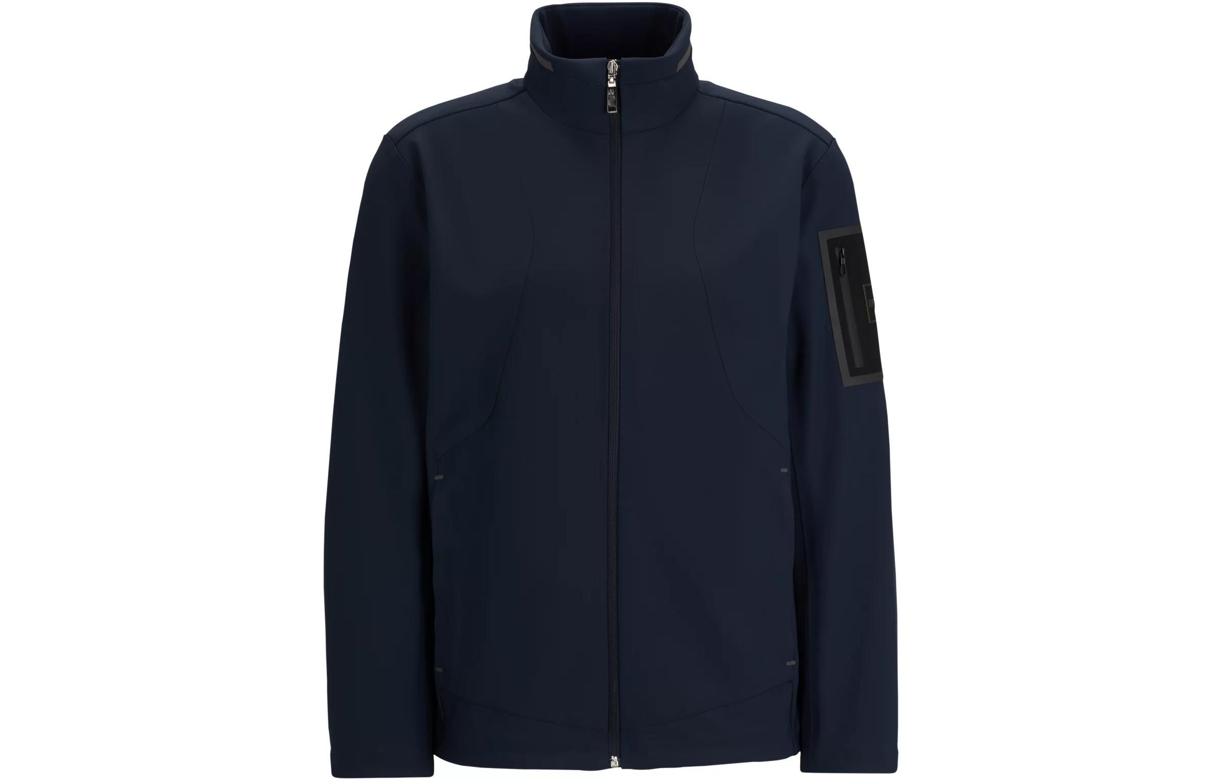 HUGO BOSS Water-Repellent Softshell Jacket with Sleeve Pocket - Navy 50499482-402